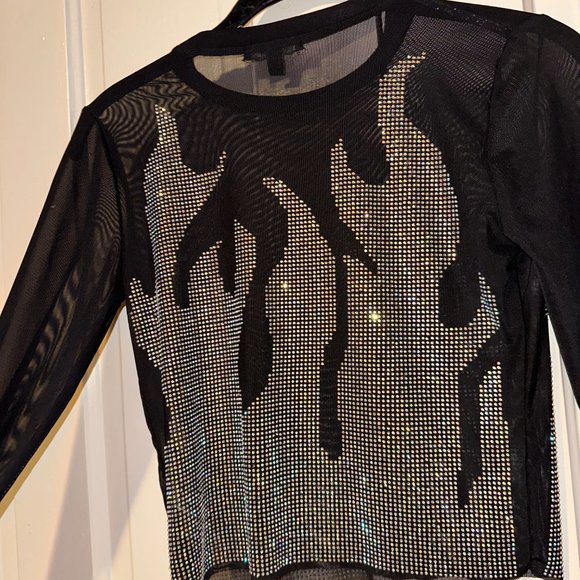 Mesh Rhinestone Top - Picture 5 of 7